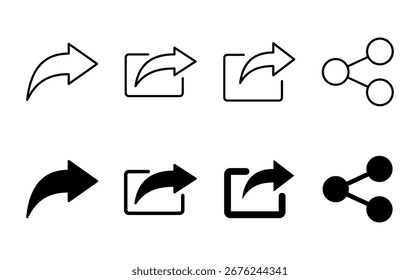 Share icon set. Sharing vector icon