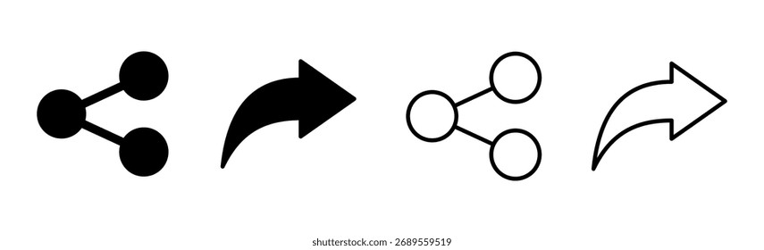 Conjunto de iconos de Compartir. Icono de compartir Vector