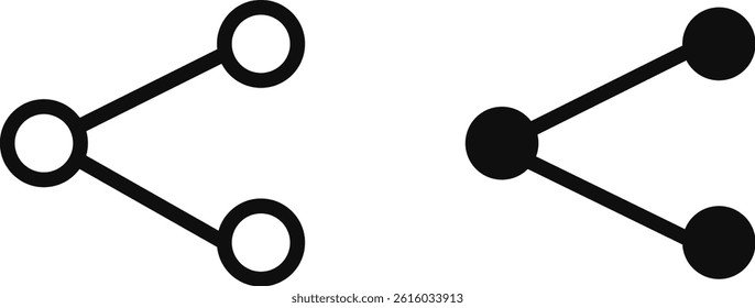 Share icon set.  Social Media icons. connecting symbol.  Interaction signs