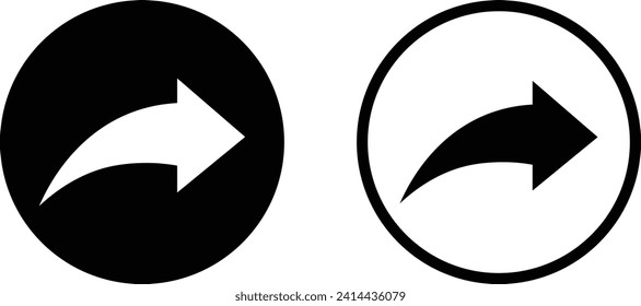 Compartir un icono establecido en dos estilos aislados en fondo blanco. Ilustración del vector