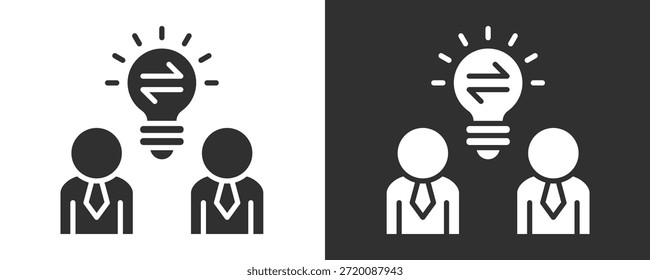 Compartilhar Conjunto De Ícones Vetor Isolado Em Preto-E-Branco