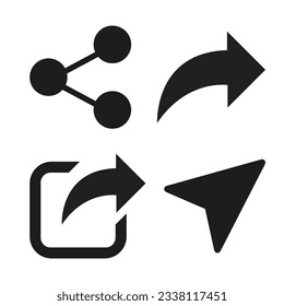  Share icon set vector design