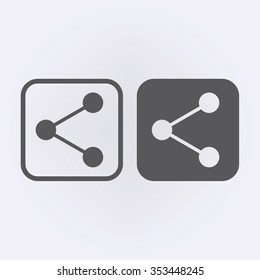 Share icon set . Vector illustration