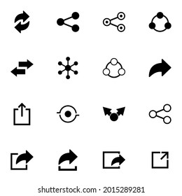 share icon set  vector sign symbol