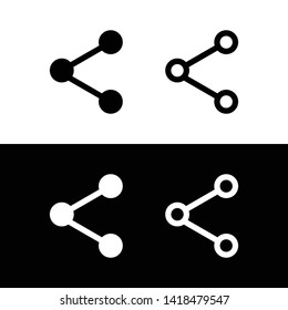 Share icon set vector. Share symbol vector