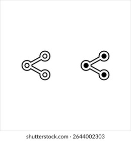 Share icon set vector for web, computer and mobile app