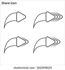 Share icon set - web, media, global, flat, button, connection