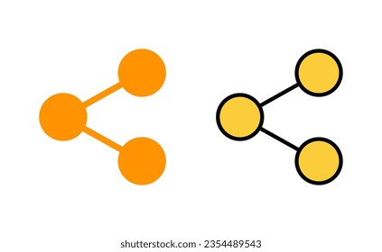 Share icon set for web and mobile app. Sharing sign and symbol