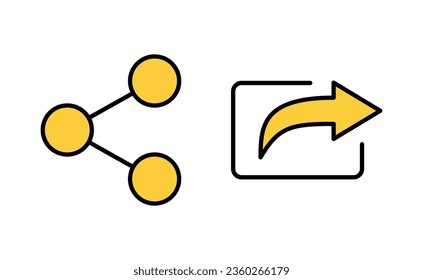 Share icon set for web and mobile app. Sharing sign and symbol