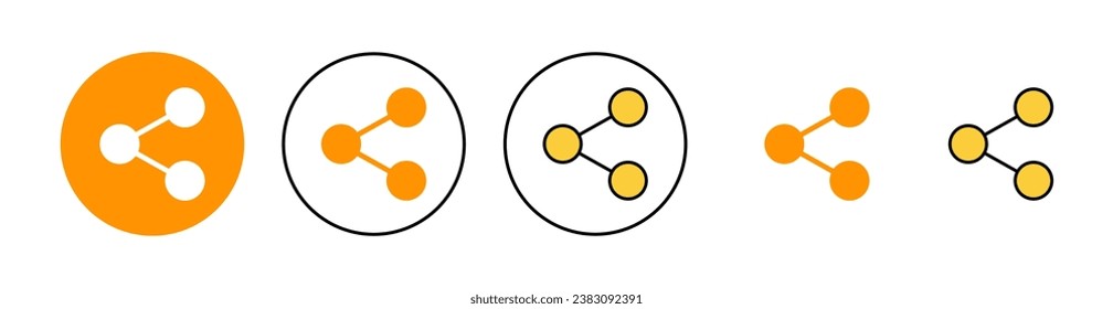 Share icon set for web and mobile app. Sharing sign and symbol