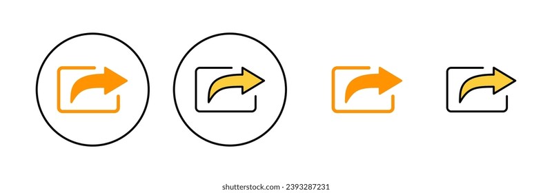 Share icon set for web and mobile app. Sharing sign and symbol