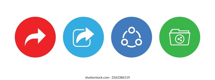 share icon set.Arrow symbol. button connection illustration sign collection.Vector Illustration EPS 10