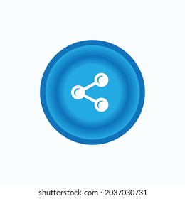 Share Icon.  Sharing, Publish or Release to Publics Symbol  - Vector.