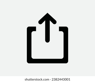 Share Icon Sharing Social Web Forward Distribute Button App Comminucate Technology Media Flat Black White Outline Line Shape Sign Symbol EPS Vector