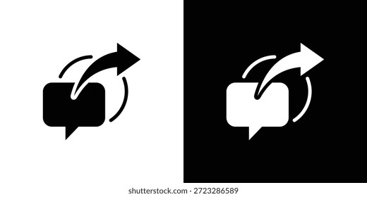 Compartir Icon Sheet en blanco y negro