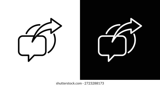 Compartir Icon Sheet en blanco y negro