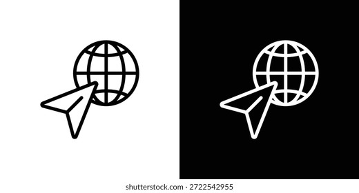 Conjunto de iconos de Compartir Icon Sheet Shopper en blanco y negro