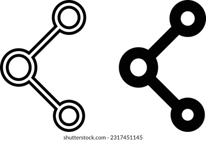 Share icon sheet, simple trendy flat style line and solid Isolated vector illustration on white background. For apps, logo, websites, symbol , UI, UX, graphic and web design. EPS 10.