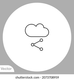 Share icon sign vector,Symbol, logo illustration for web and mobile