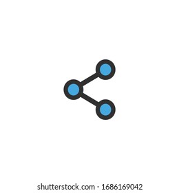 Share icon in simple design. Vector illustration. Stock Vector illustration isolated on white background.