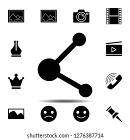 share icon. Simple glyph vector element of web, minimalistic icons set for UI and UX, website or mobile application