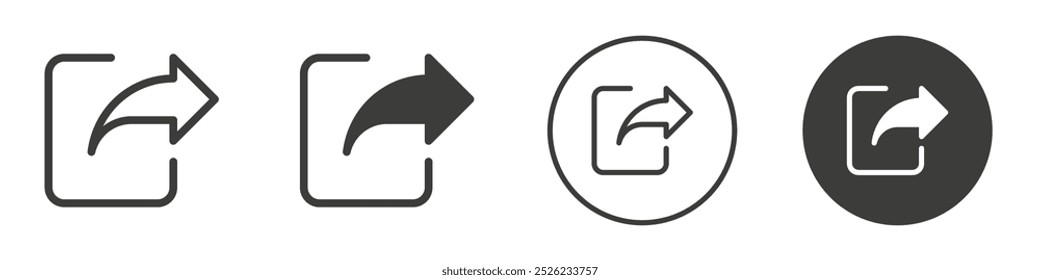 Share icon Simple outline vector logo