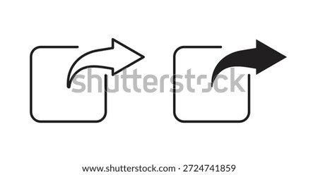 Share icon simple vectors in black, suitable for projects