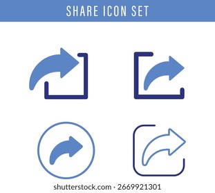 Share icon, social media vector, connection symbol, link and network illustration, flat blue technology design, communication and app interface button