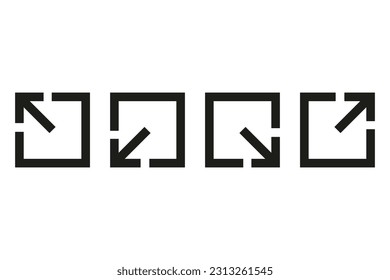 Share icon with square and arrow. Vector illustration. Stock image.