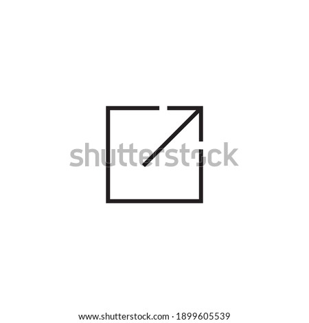 Share icon with square and arrow vector illustration on white background