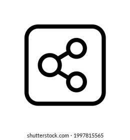 Share icon with square style