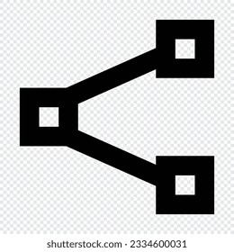Icono de Compartir. Adecuado para el diseño de la interfaz de usuario del sitio web
