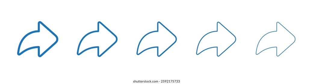 Share icon Symbol collection thin outline set