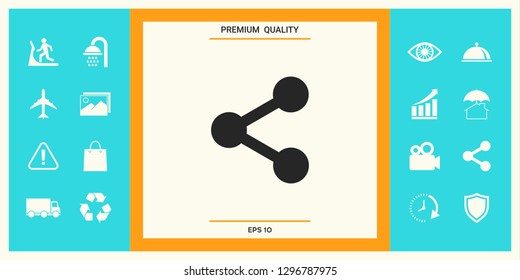 Share icon symbol. Graphic elements for your design