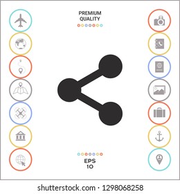 Share icon symbol. Graphic elements for your design