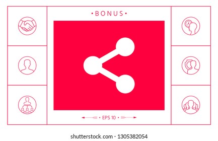 Share icon symbol. Graphic elements for your design