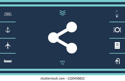 Share icon symbol. Graphic elements for your design