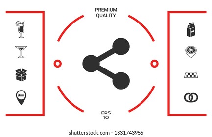 Share icon symbol. Graphic elements for your design