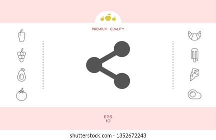 Share icon symbol. Graphic elements for your design