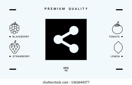 Share icon symbol. Graphic elements for your design