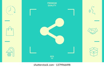 Share icon symbol. Graphic elements for your design