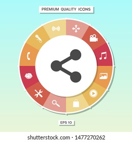 Share icon symbol. Graphic elements for your design