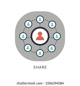 Share icon symbol. Graphic elements for your design