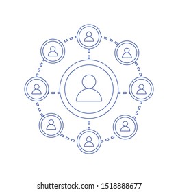 Share icon symbol. Graphic elements for your design. Concept of line icon