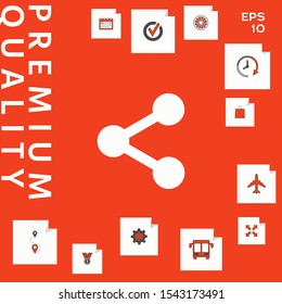Share icon symbol. Graphic elements for your design