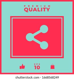 Compartir símbolo de icono. Elementos gráficos para el diseño