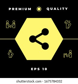 Compartir símbolo de icono. Elementos gráficos para el diseño