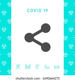 Compartir símbolo de icono. Elementos gráficos para el diseño
