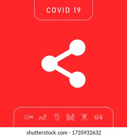 Share icon symbol. Graphic elements for your design