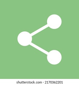 Compartir icono o símbolo con fondo verde y diseño plano para su trabajo o cualquier cosa